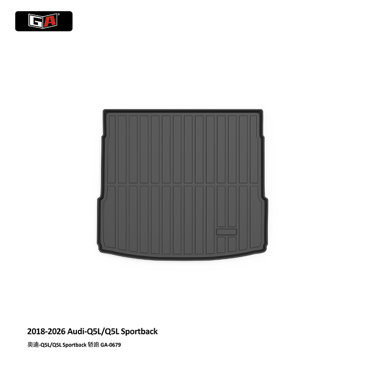 GA Eco-friendly TPE Car Mats for Audi Q5L 2018-2026 Durable TPE Trunk Mat,Black