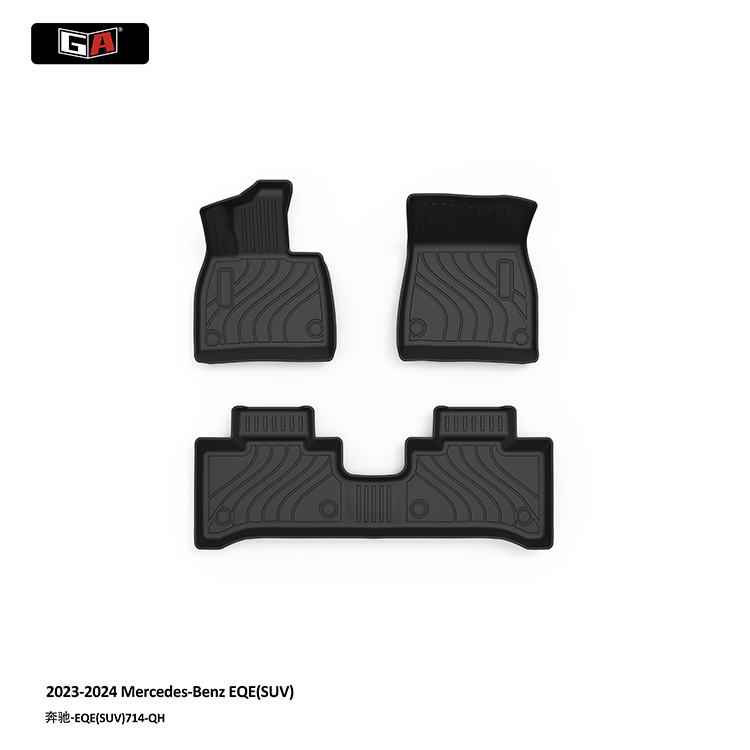 GA  All-Weather TPE Car Mats for Mercedes-Benz EQE(SUV)2023-2026 Luxury Car Floor Mats