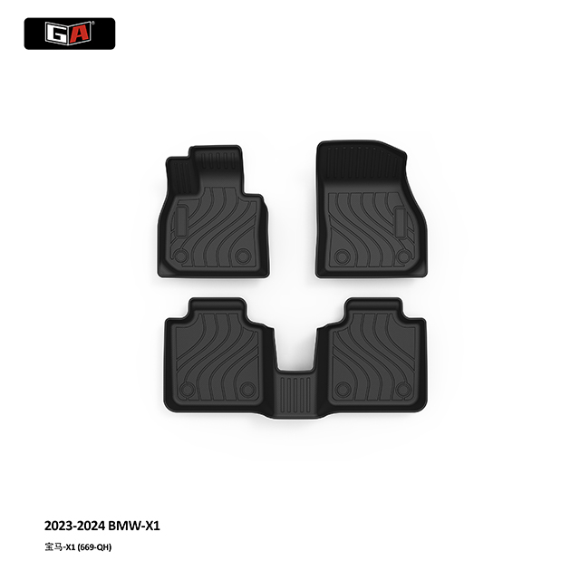 GA Fully Fit TPE Car Mats for BMW X1 2023-2024 Waterproof Non-Slip Car Floor Mats Auto Accessories