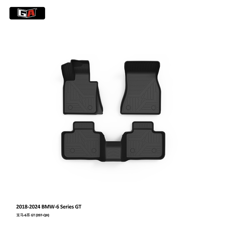 GA ECO 3D TPE Car Floor Mats for BMW 6 Series GT 2018-2024 Waterproof Scratch-resistant Car Mats