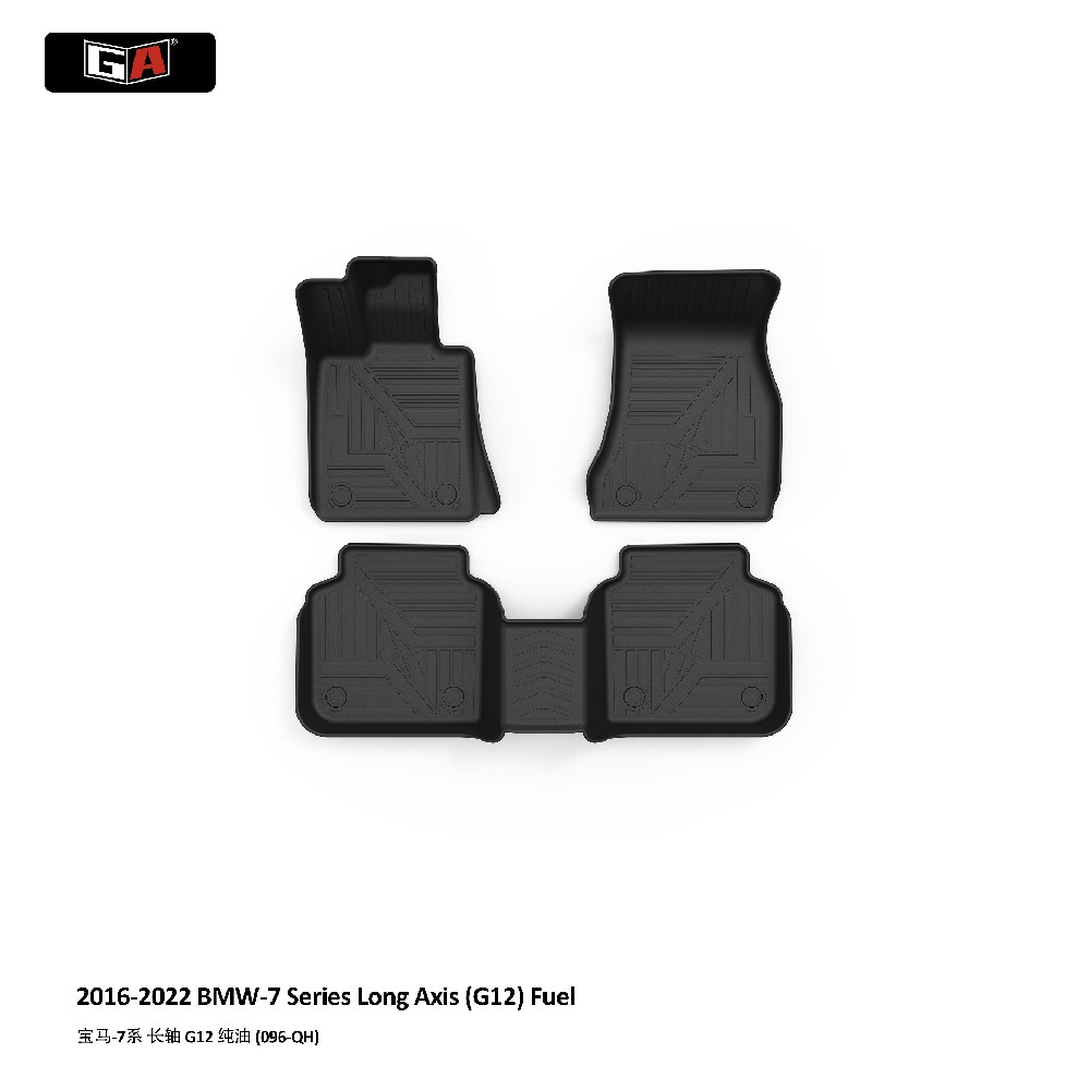 GA Eco-Friendly Custom 3D TPE Car Mats for BMW 7 Series(G12) 2016-2022 Waterproof Car Floor Mats