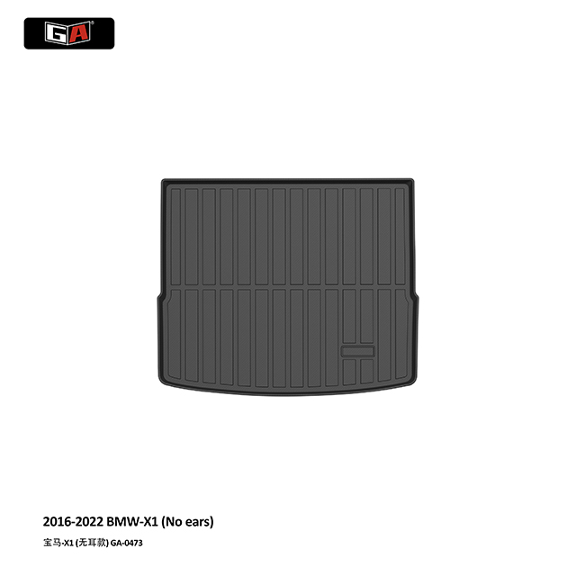 GA Eco-friendly 3D TPE Trunk Mat for BMW X1 2016-2022 Black Car Mat Auto Accessories