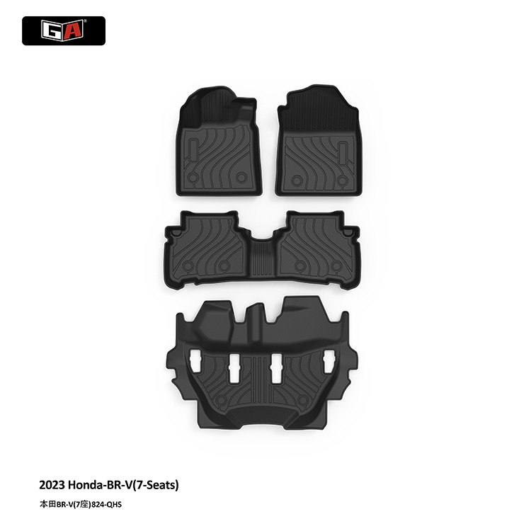 Factory Direct Anti-slip Car Mat for Honda BR-V 7 Seats 2023 3D TPE Waterproof Car Floor Mat