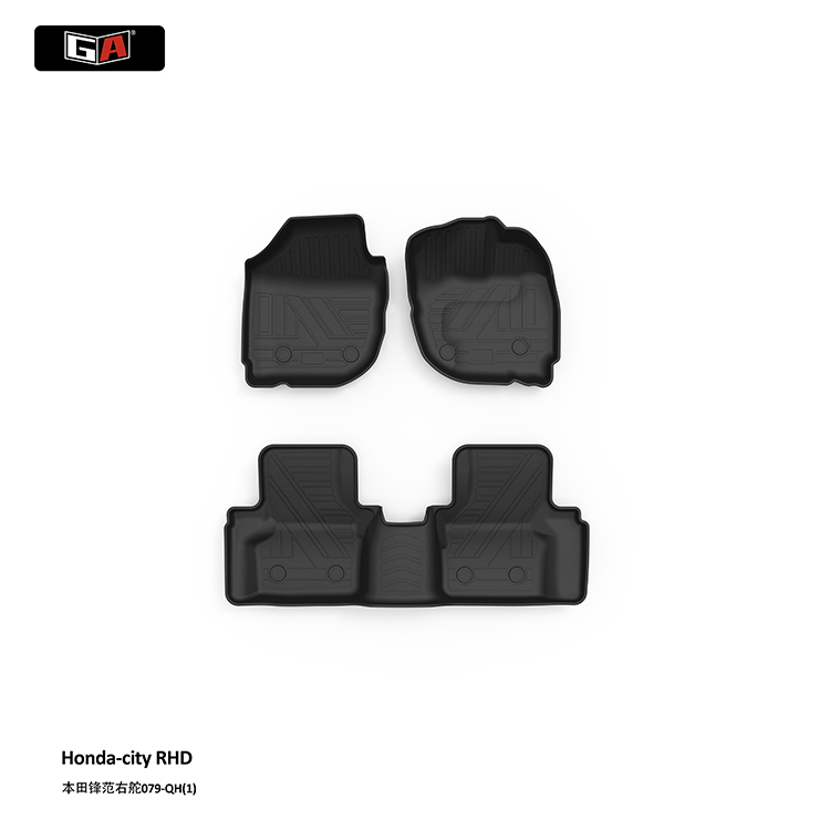 GA Luxury 3D TPE Floor Mats for Honda City RHD Non-slip Odorless Car Mat Car Interior Accessories