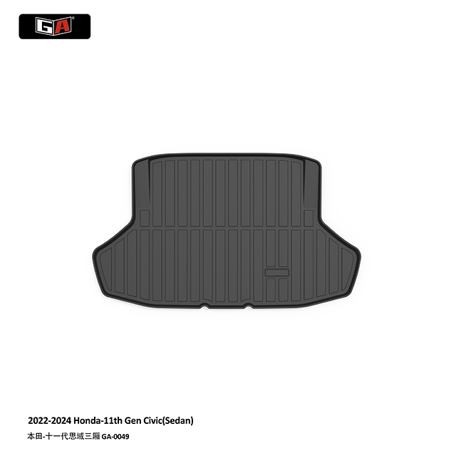 GA Waterproof Non Slip TPE Trunk Mat for Honda Civic 2022-2024 Black Car Mat Car Accessories