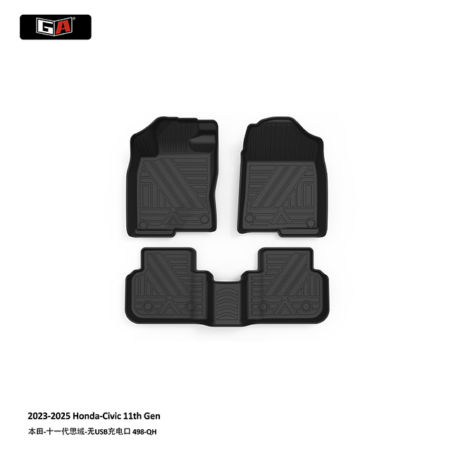 GA Eco-friendly TPE Car Mats for Honda Civic 11th Gen 2023-2025 Waterproof Non-slip Car Floor Mats