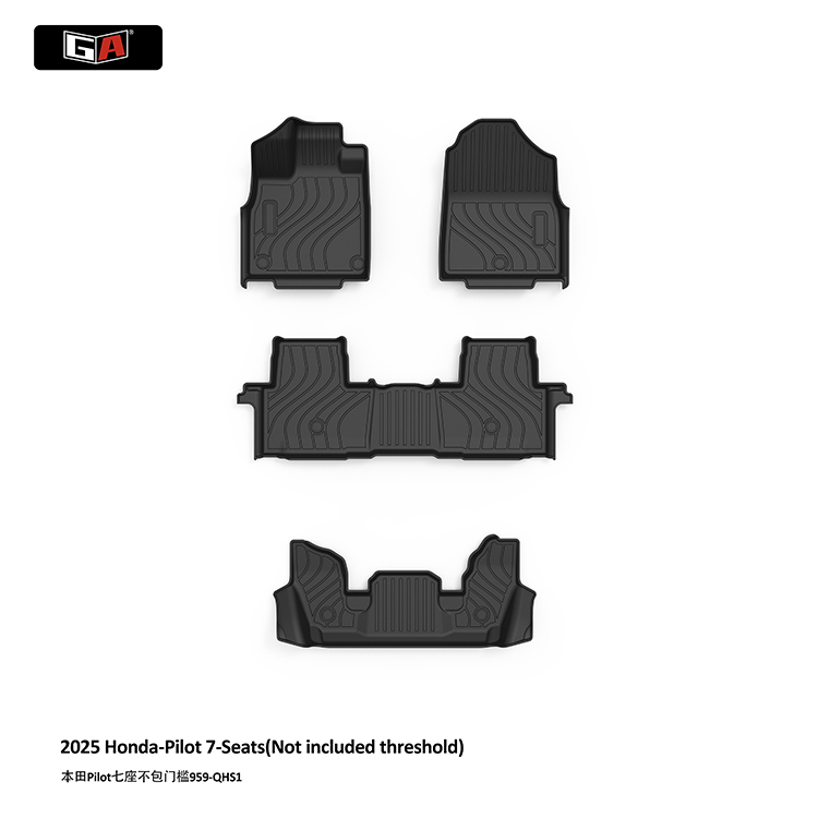 GA Eco-friendly TPE Car Mats for Honda Pilot 2025 Full Set Car Floor Mats Car Interior Accessories