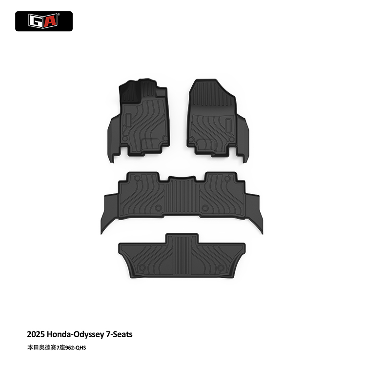 GA Best Quality 3D TPE Car Mats for Honda Odyssey 2025 Eco-friendly Anti-slip Car Floor Mats