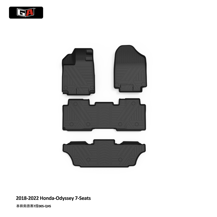 GA Eco-friendly TPE Car Floor Mats for Honda Odyssey 2018-2022 Waterproof Druable Car Mats