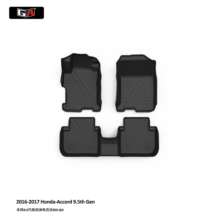 GA Waterproof Anti-Slip TPE Car Mats for Honda Accord 9.5th Gen 2016-2017 Durable Car Floor Mats