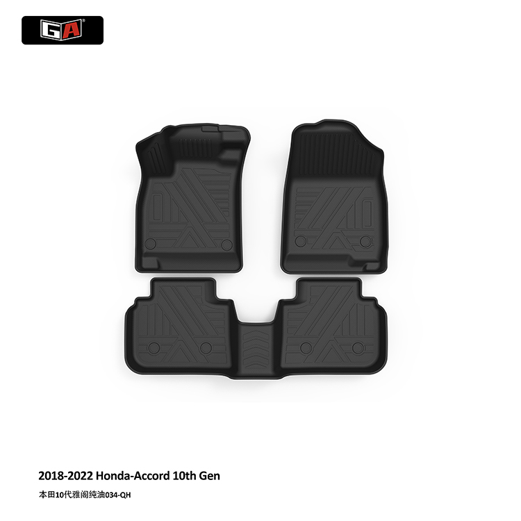 GA All Weather TPE Car Floor Mats for Honda Accord 10th Gen 2018-2022 Custom Waterproof Car Mats