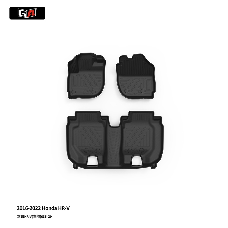 GA 3D TPE Eco-Friendly Car Floor Mats for Honda HR-V 2016-2022 Waterproof Non-Slip TPE Car Mats