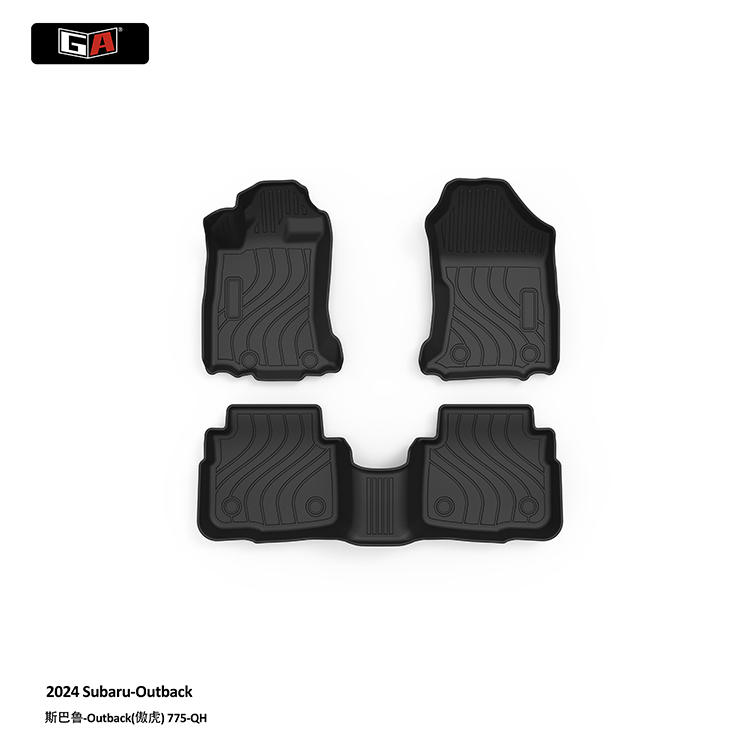 GA Luxury Custom TPE Car Floor Mats for Subaru Outback 2024 All-Weather Odorless TPE Car Mats