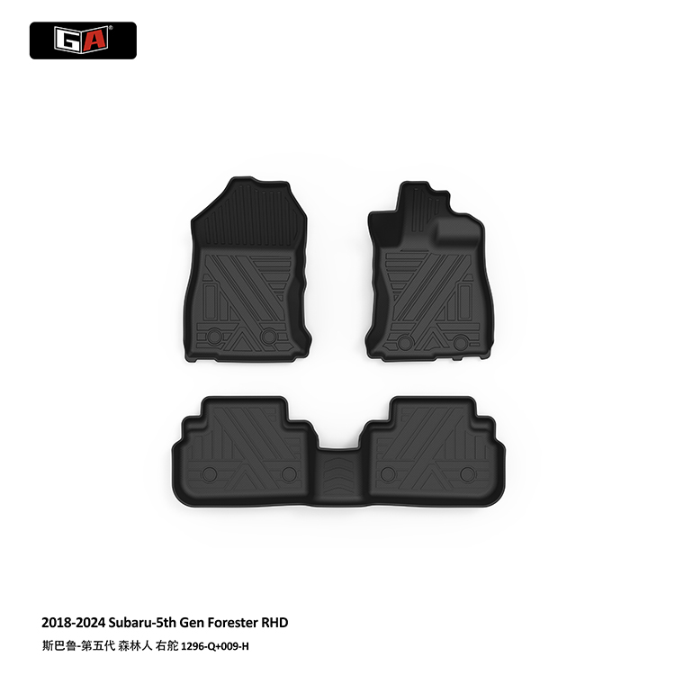 GA All Weather TPE Car Mats for Subaru Forester 2018-2024 Full Set Waterproof TPE Car Floor Mats