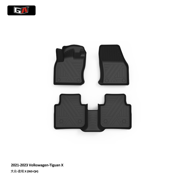 GA 100% Waterproof TPE Car Mats for Volkswagen TIGUAN X 2021-2023 Easy Clean Car Floor Mats