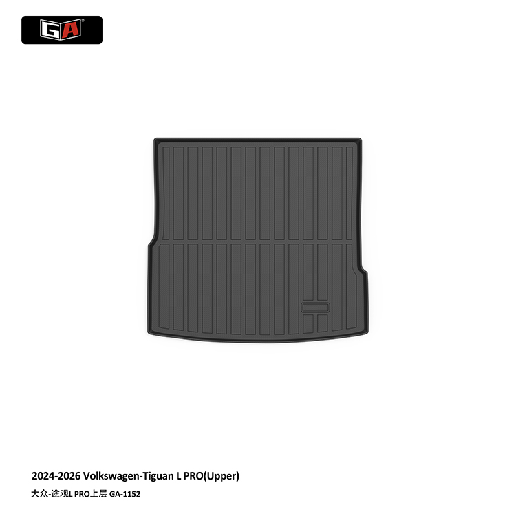 GA Durable 3D TPE Car Trunk Mat for Volkswagen Tiguan-L Pro 2024-2026 Waterproof Rear Trunk Upper