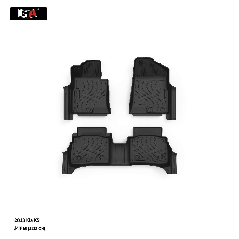 Waterproof Washable TPE Car Mats for Kia K5 2013 All-Weather Odorless Eco-friendly Custom Fit Non Sl