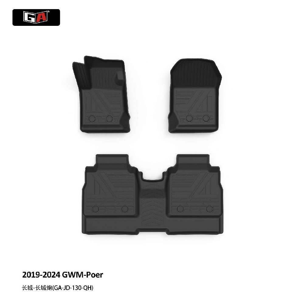 Complete Set TPE Cargo Mat & Floor Liners for Great Wall Poer 2019-2024 All Versions All Weather