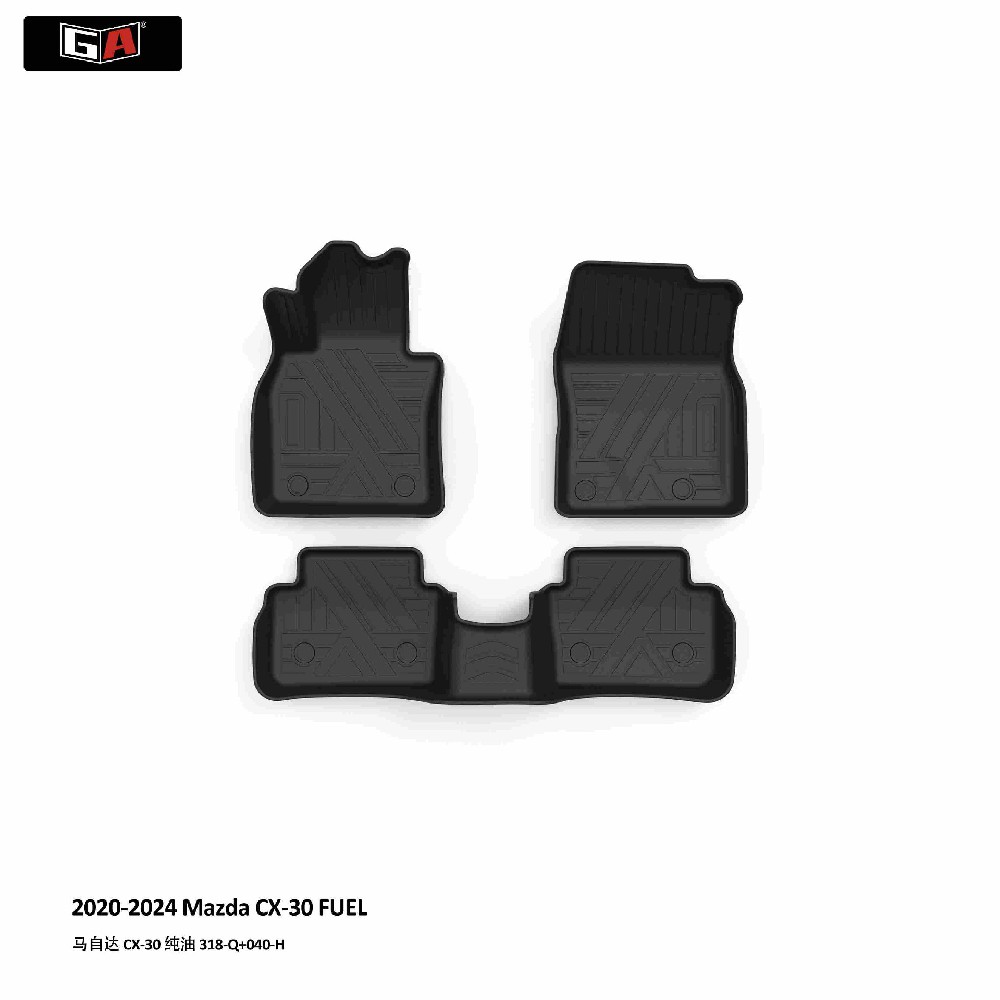 Anti-slip Waterproof TPE Car Mats for Mazda CX-30 2020-2024 TPE Luxury Eco-friendly Floor Carpet
