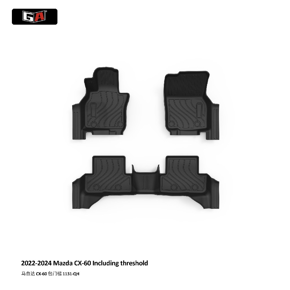 LHD TPE Mats for Mazda CX-60 Door Guard All-Weather Odorless Eco-friendly Custom Fit Floor Liners