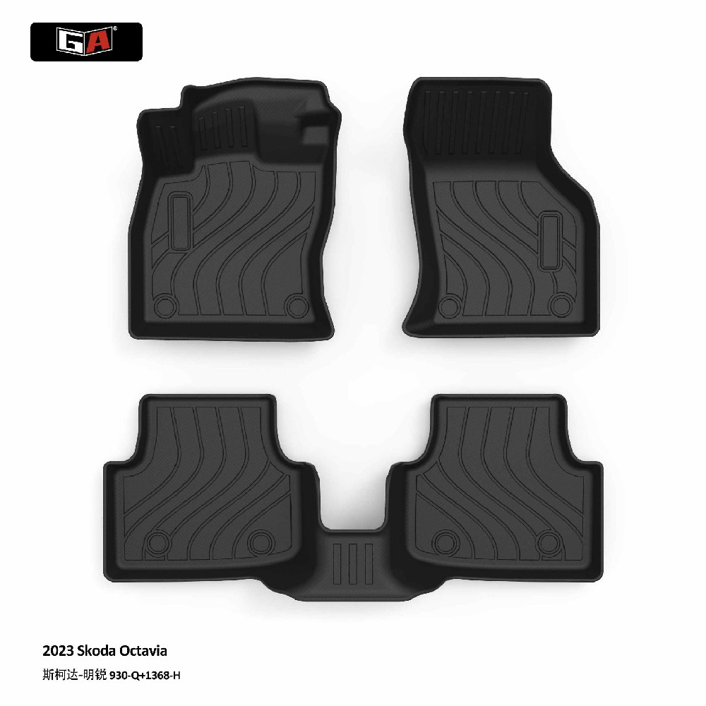 Premium 3D TPE Floor Liners for Skoda Octavia 2023 All-Weather Odorless Eco-friendly Custom Fit Full