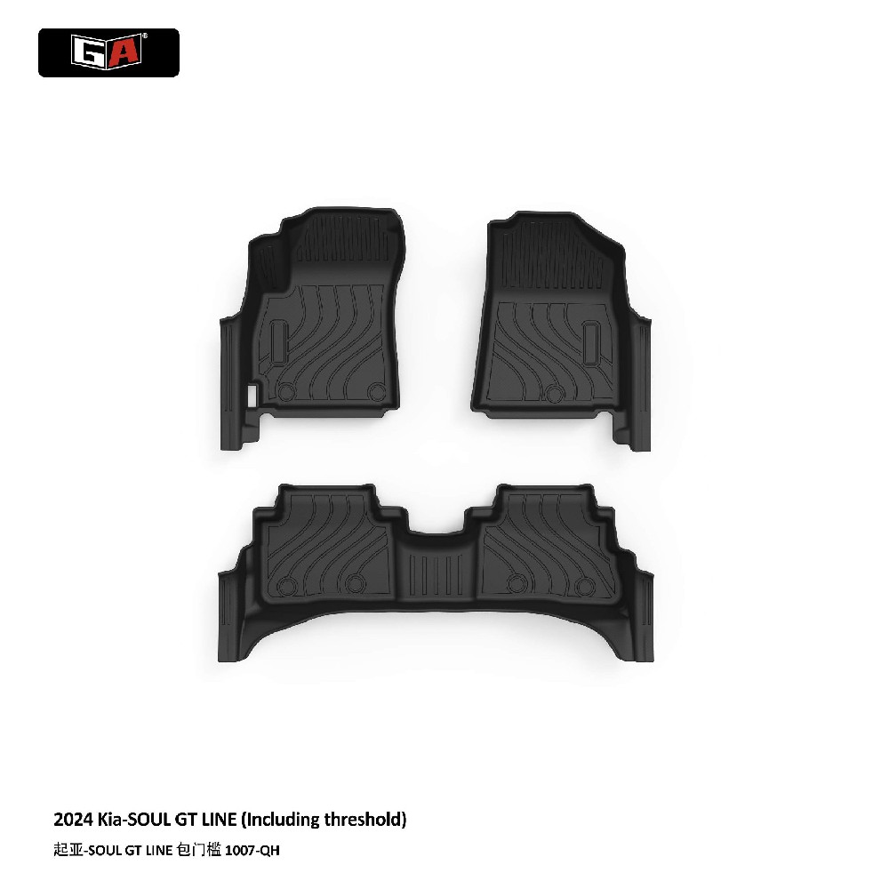 3D 5D 7D TPE Car Floor Mats for 2024 Kia Soul GT-Line All-Weather Odorless Eco-friendly Custom Fit