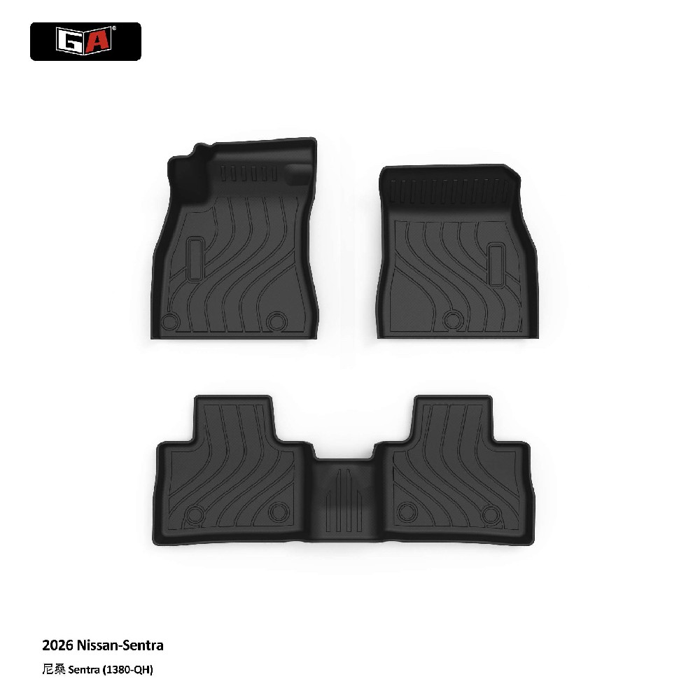 Laser Measured TPE Floor Mats for Nissan Sentra 2026 Precision Fit Snug-Fit Waterproof Cargo Liner