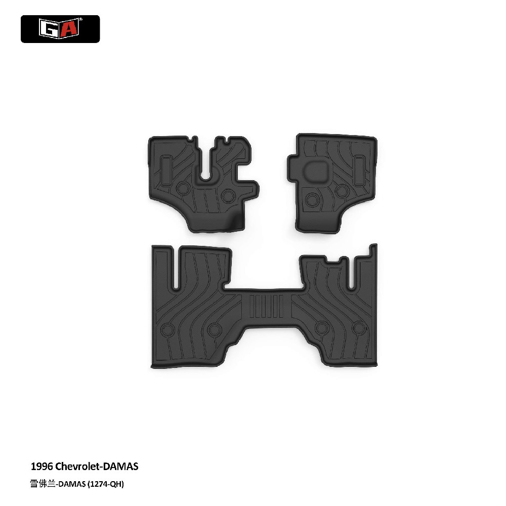 Luxury TPE Car Floor Mats for Chevrolet Damas DLX 1996 Uzbekistan Waterproof Anti Skid Heavy Duty