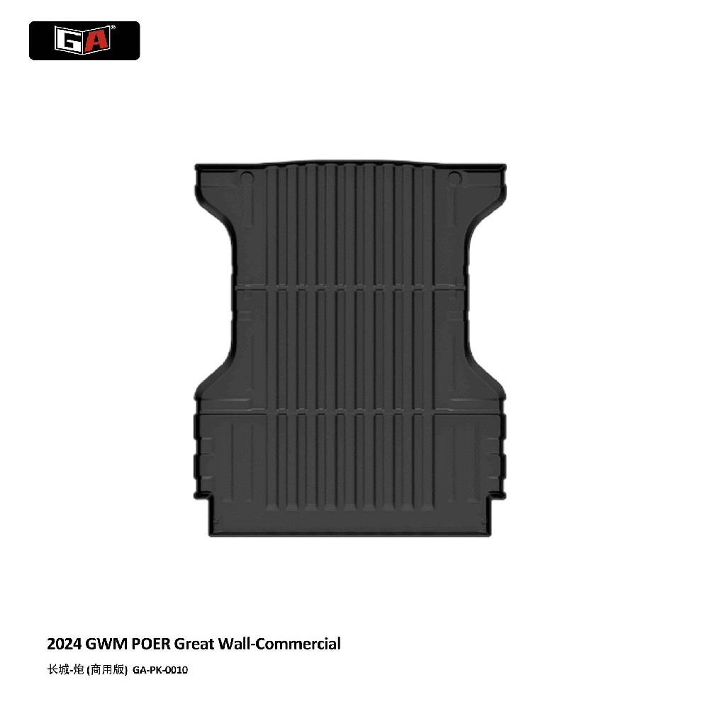Manufacturer TPE Pickup Trunk Mats for GWM Poer Commercial 2024 All-Weather Odorless Cargo Liner