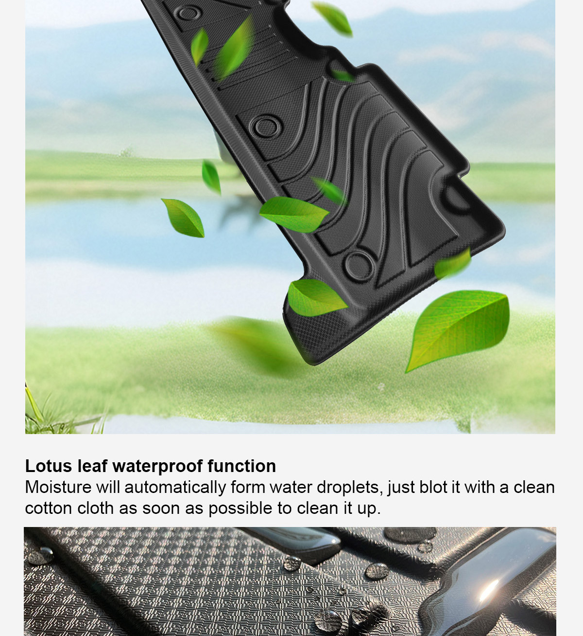 GA Custom Fit 3D TPE Trunk Liner TPE Backrest+Car Trunk Mat for Volkswagen-Tiguan L 2019-2024