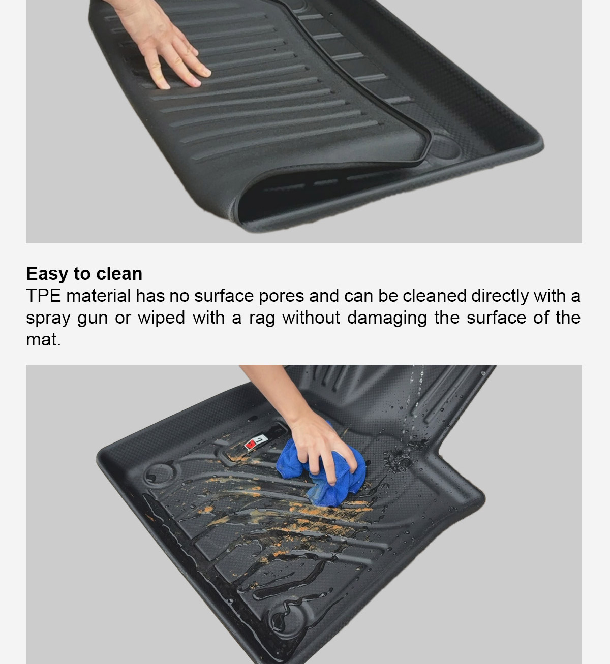 GA Custom Fit 3D TPE Trunk Liner TPE Backrest+Car Trunk Mat for Volkswagen-Tiguan L 2019-2024