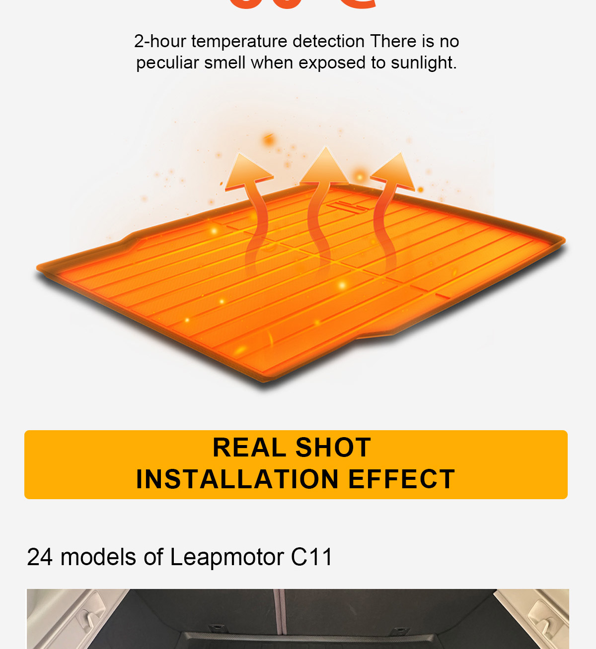 GA Custom Fit 3D TPE Trunk Liner TPE Backrest+Car Trunk Mat for Volkswagen-Tiguan L 2019-2024